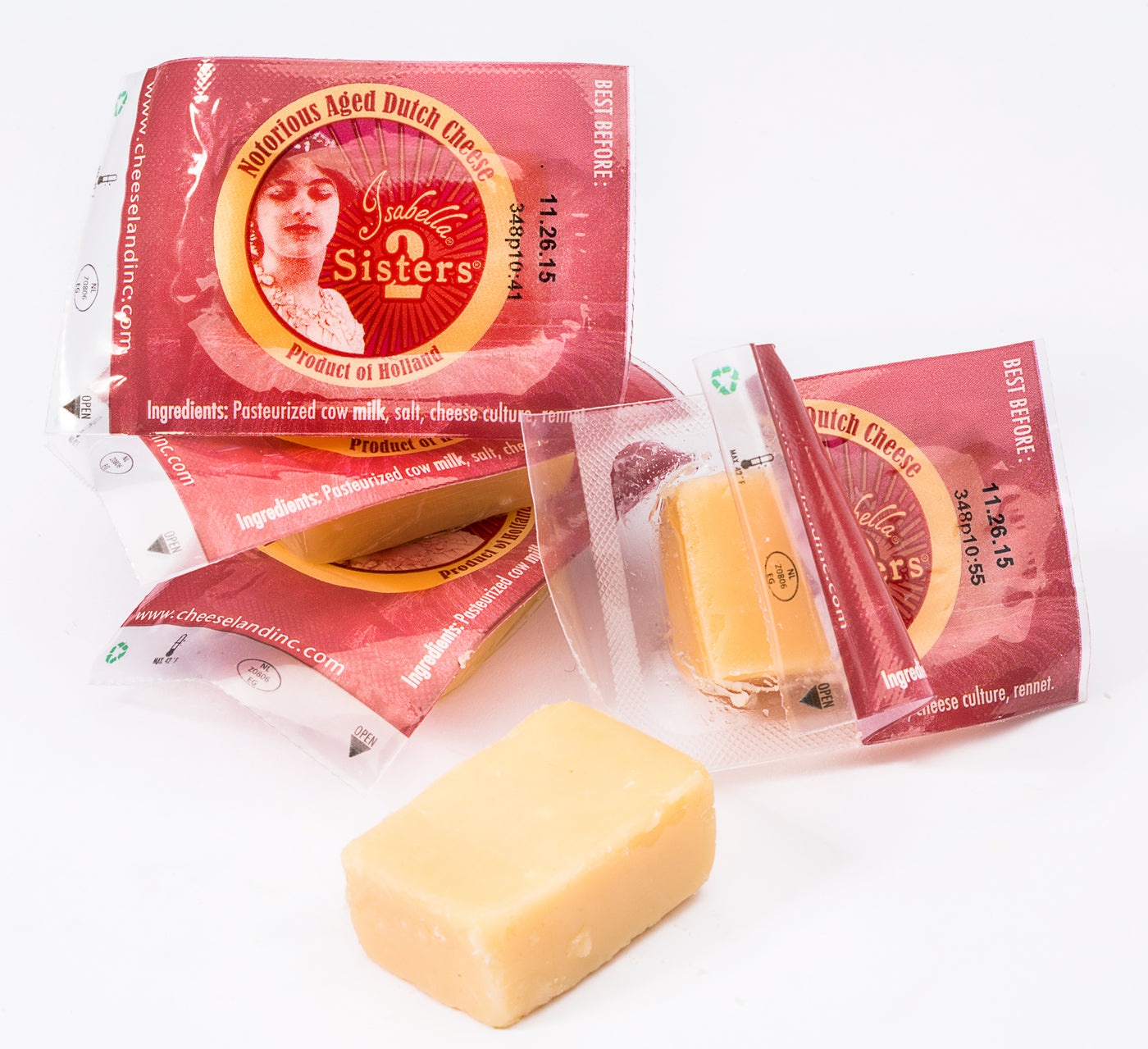 Isabella Aged Dutch Gouda Cheese Snack Bites 22 Pack (0.5 oz Each) | Individually Wrapped, Bite-Sized Cheese Snacks
