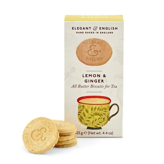 Miller's Artisan Biscuits Elegant & English Lemon & Ginger Shortbread Cookies | 4.9 oz
