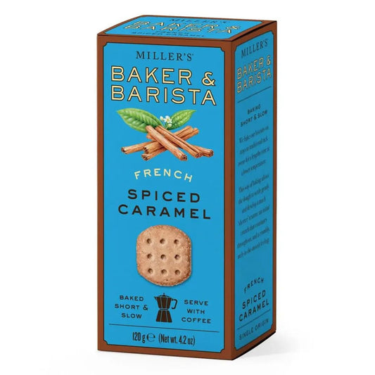 Miller's Artisan Biscuits Baker & Barista French Spiced Caramel Shortbread Cookies | 4.2 oz