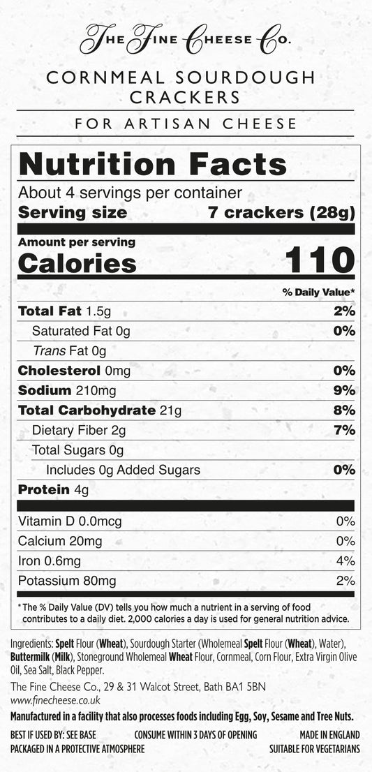 The Fine Cheese Co. Cornmeal Sourdough Crackers | 4 oz