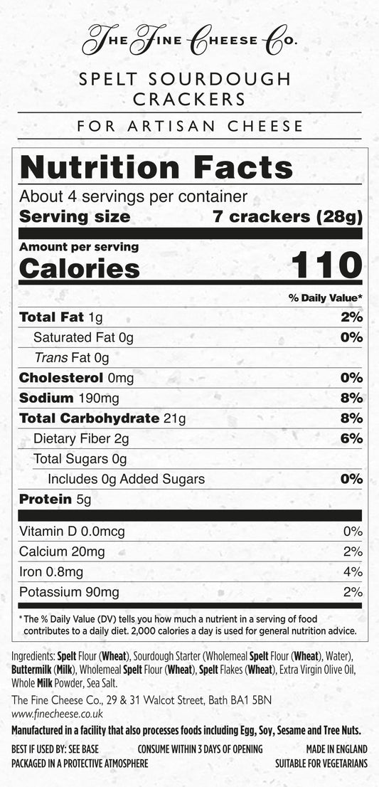 The Fine Cheese Co. Spelt Sourdough Crackers | 4 oz