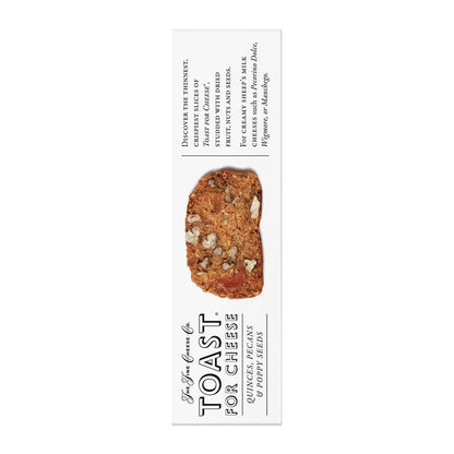 The Fine Cheese Co. Toast for Cheese with Quince, Pecans & Poppy Seeds | 3.5 oz