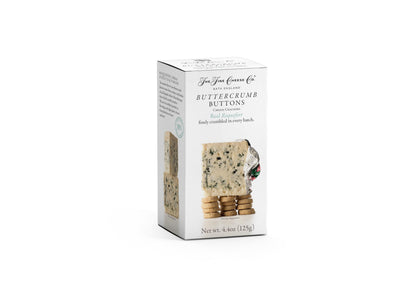 The Fine Cheese Co. Roquefort Buttercrumb Buttons Snack Crackers | 39% Real French Blue Cheese | 4.4 oz