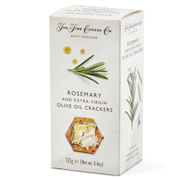 The Fine Cheese Co. Rosemary and Extra Virgin Olive Oil Crackers for Cheese | 4.4 ounce
